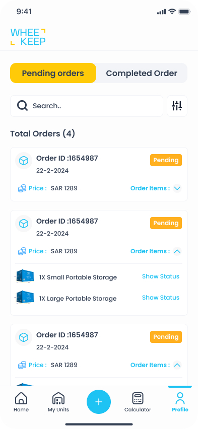 WheeKeep app — feature 4